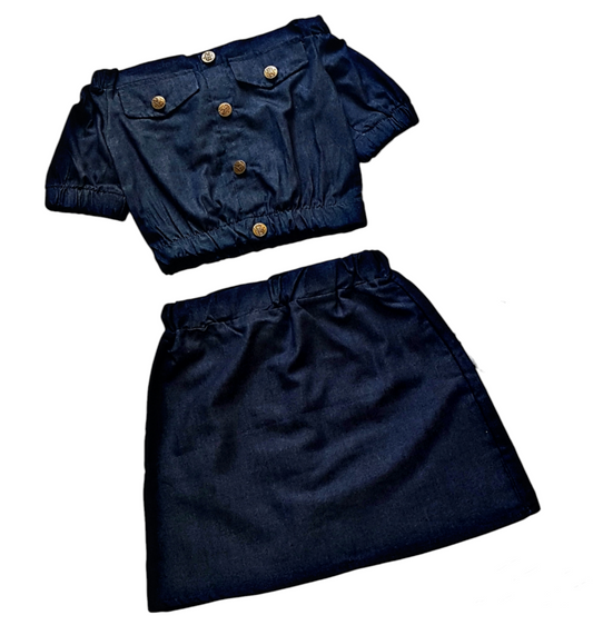 Two pieces jeans set