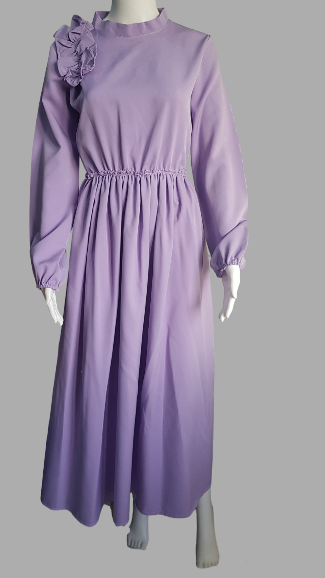 Long sleeve lavander dress