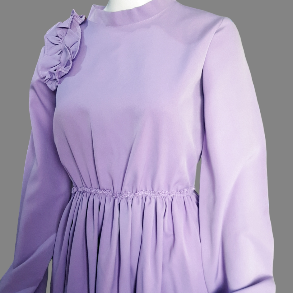 Long sleeve lavander dress